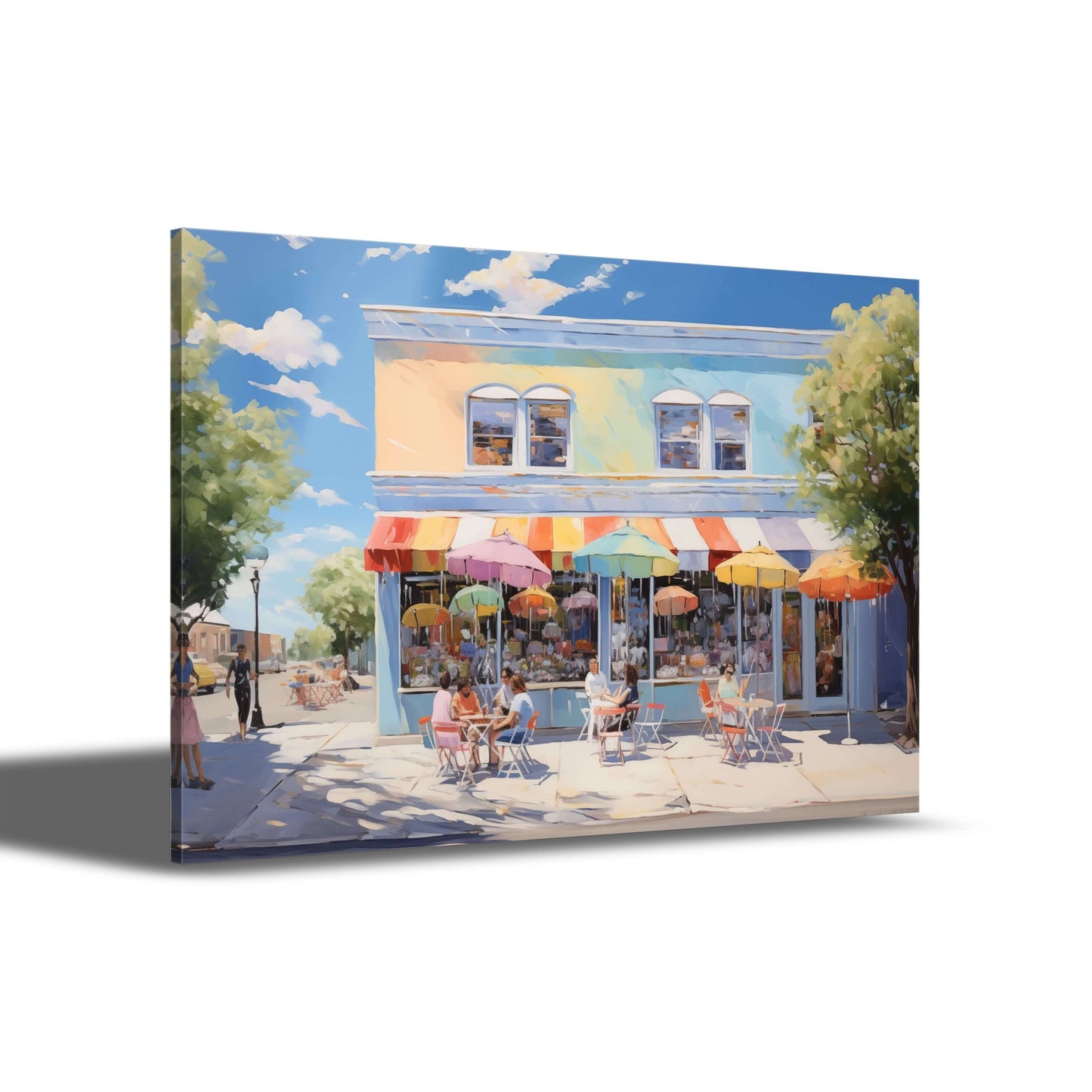 Farbenfrohes Eiscafé
