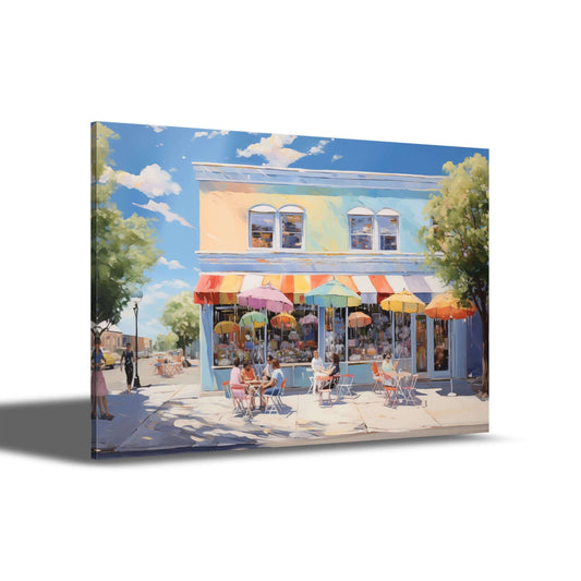Farbenfrohes Eiscafé