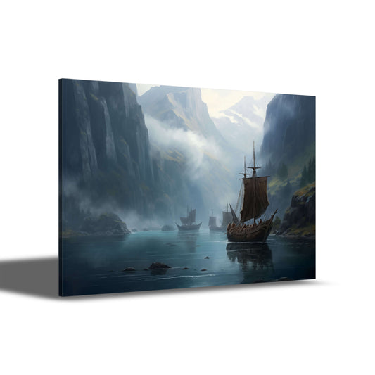 Nebelige Fjorde