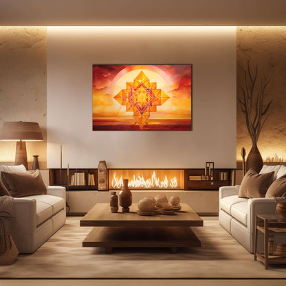 Sri Yantra Sonnenuntergang