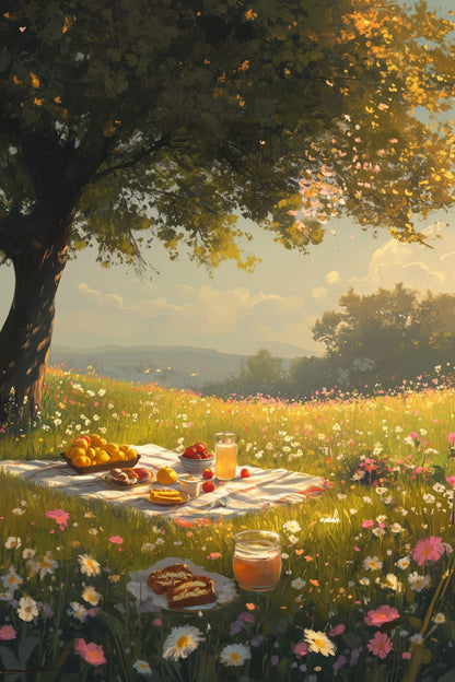 Picknick im Blumenmeer