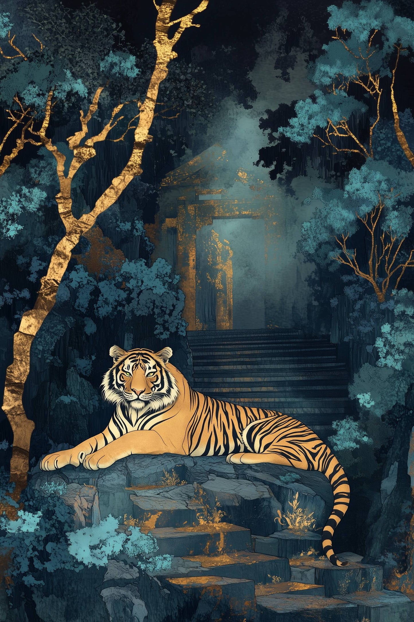 Tiger der alten Stätte